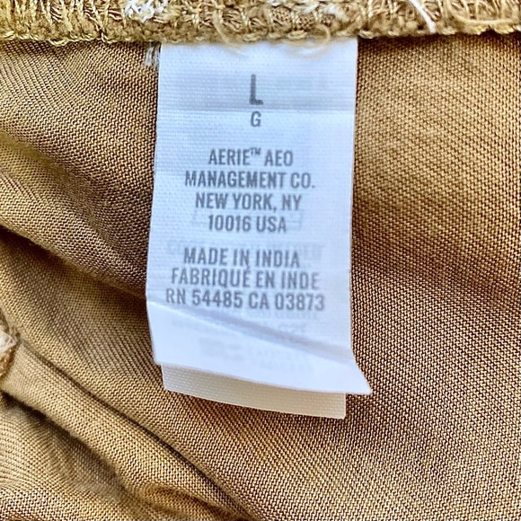 Aerie Paper Bag Tan Camp Shorts - Picture 5 of 6